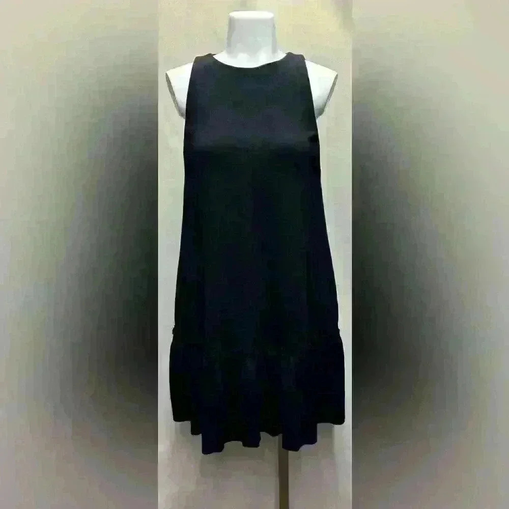 Banana Republic Black Ponte Knit Swing Dress, size 0 Petite